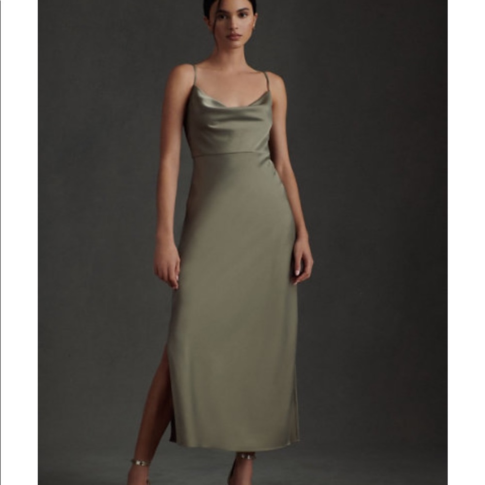 Cali Satin Charmeuse Midi Dress
